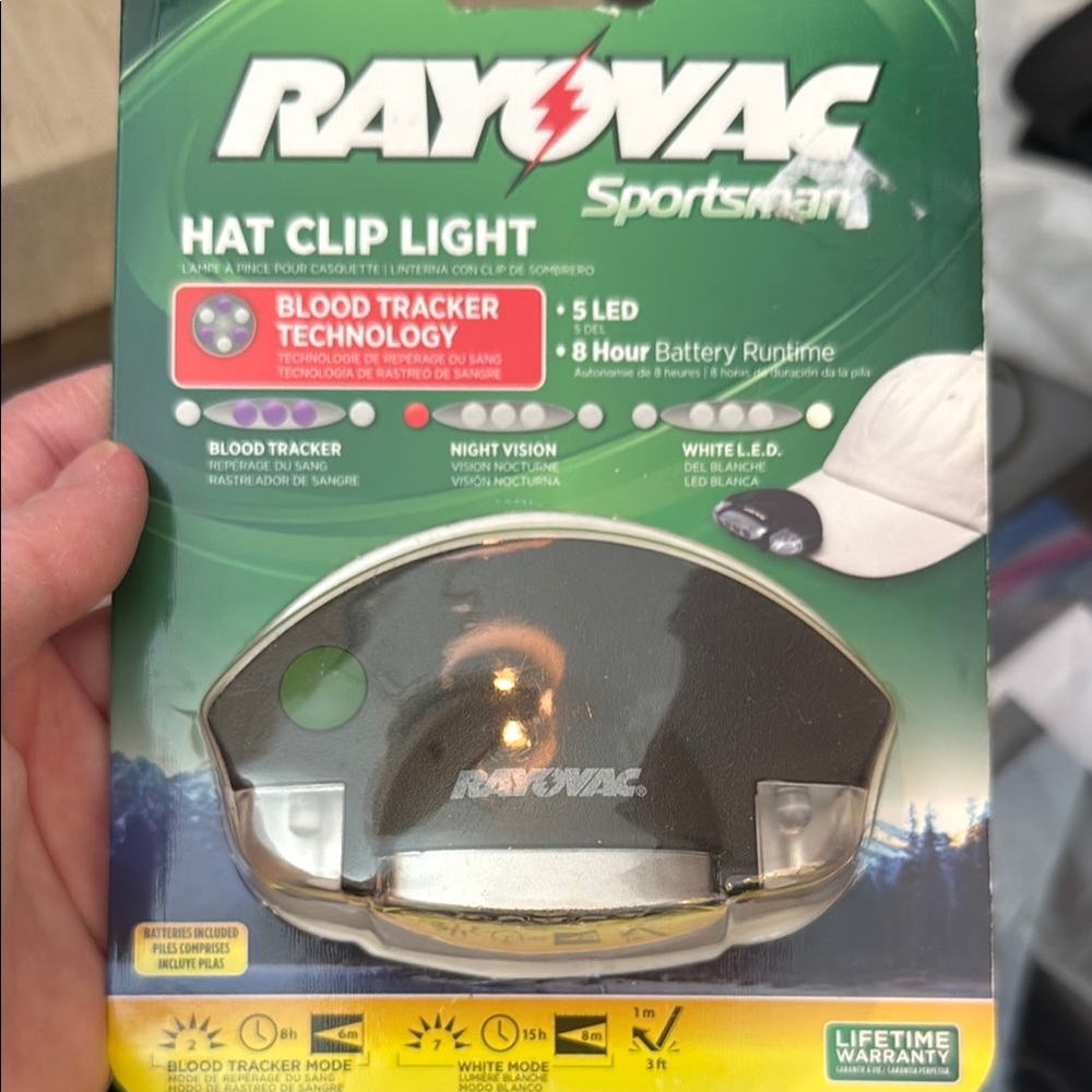 Rayovac Hat Clip Light with Blood Tracker Technology